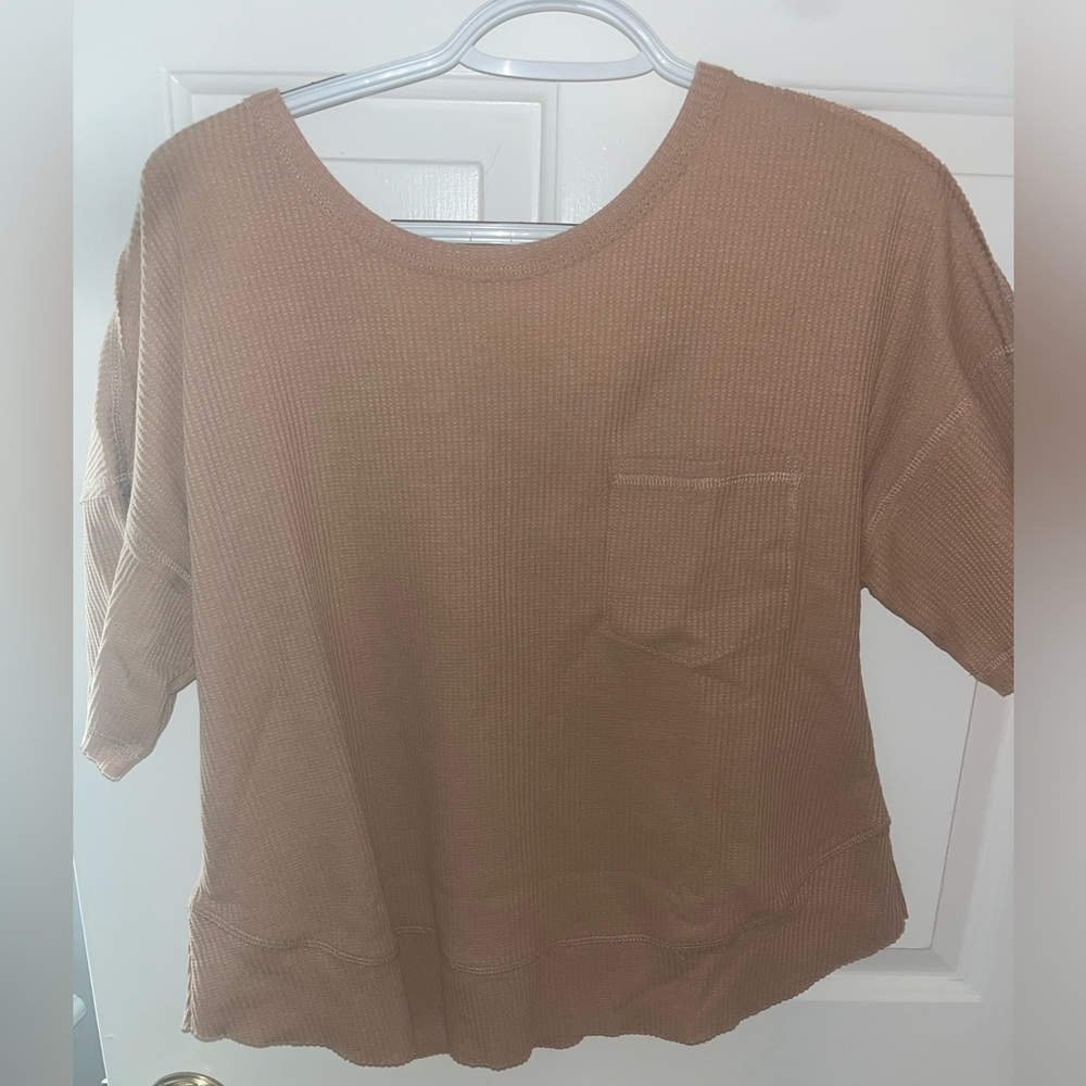 New In camel shirt